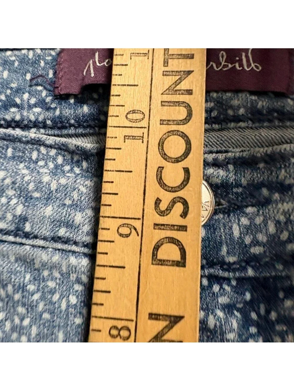 Gloria Vanderbilt Amanda Jeans Womens 4P Blue Patterned Stretch Denim Petite